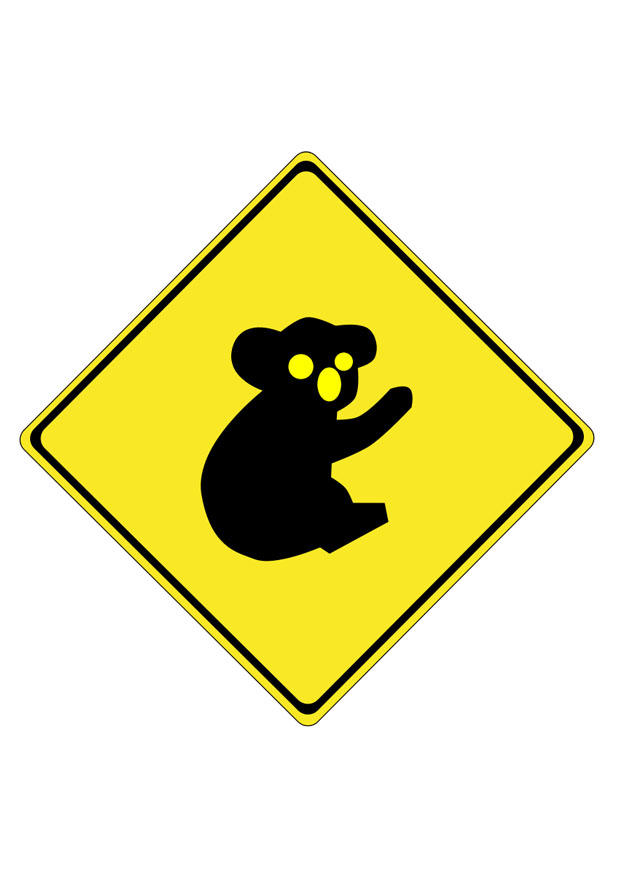 senal de trA¡fico - koala Imagen senal de trA¡fico - koala