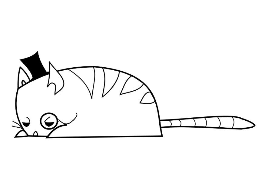 senor gato Dibujo para colorear senor gato