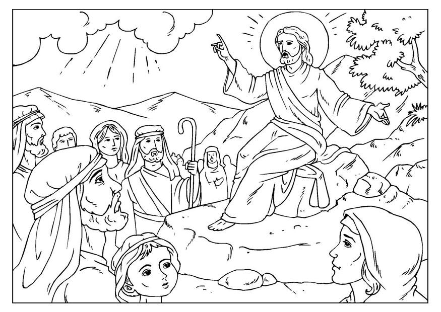 sermA³n en el monte Dibujo para colorear sermA³n en el monte