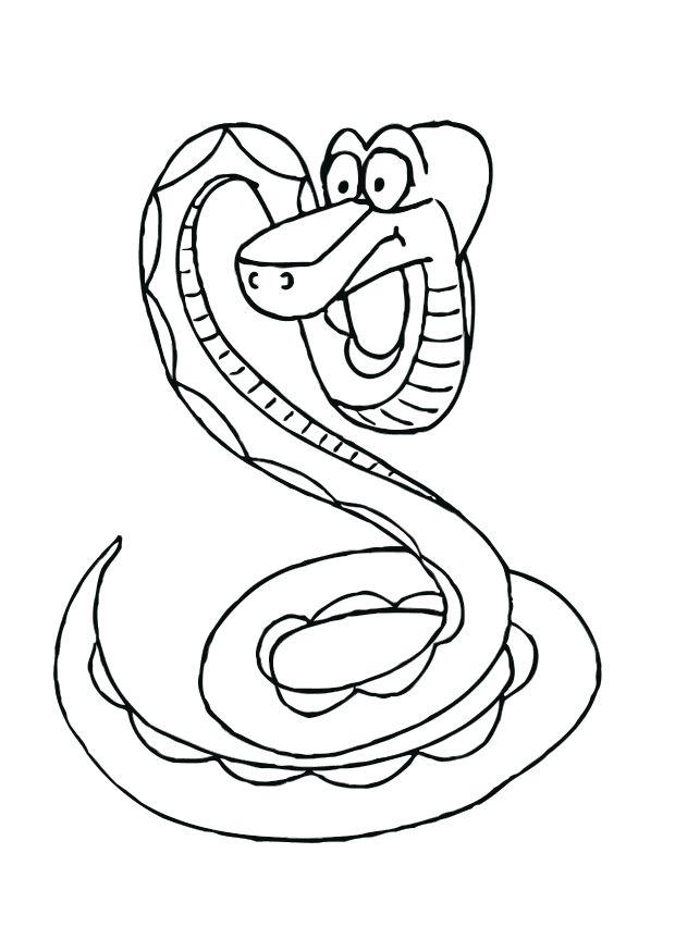 serpiente Dibujo para colorear serpiente
