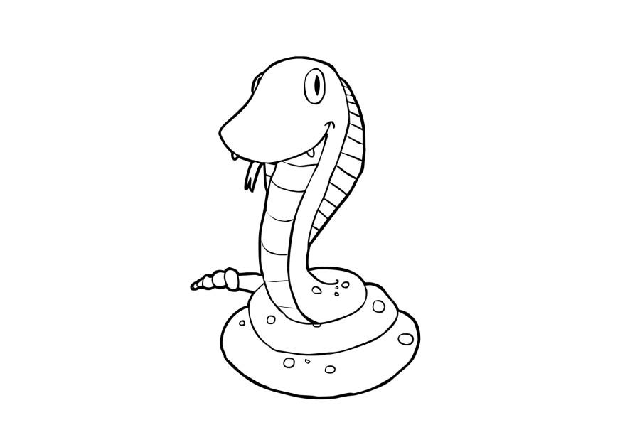 Dibujo para colorear serpiente