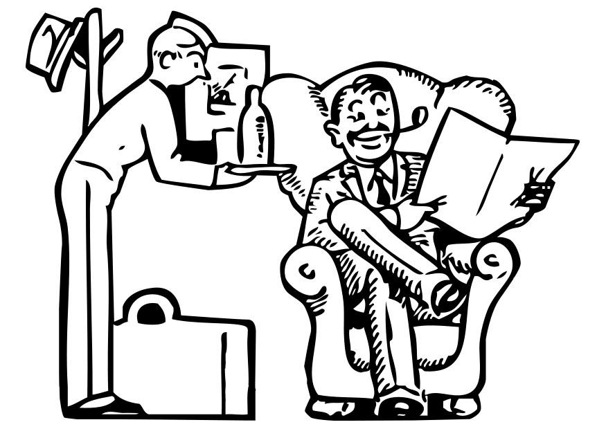 servicio de hotel Dibujo para colorear servicio de hotel