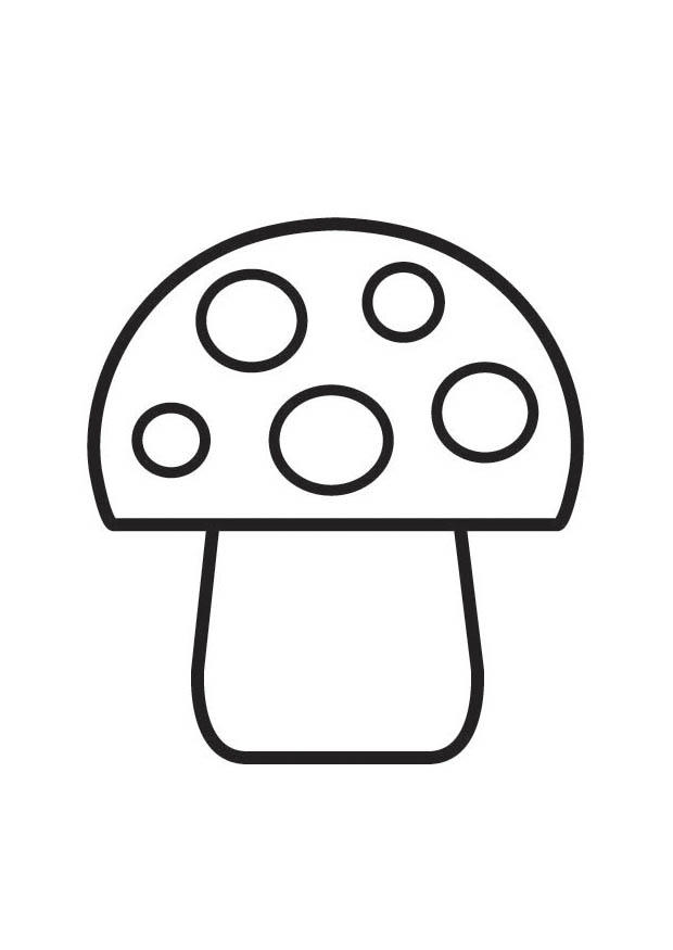 seta con puntos Dibujo para colorear seta con puntos