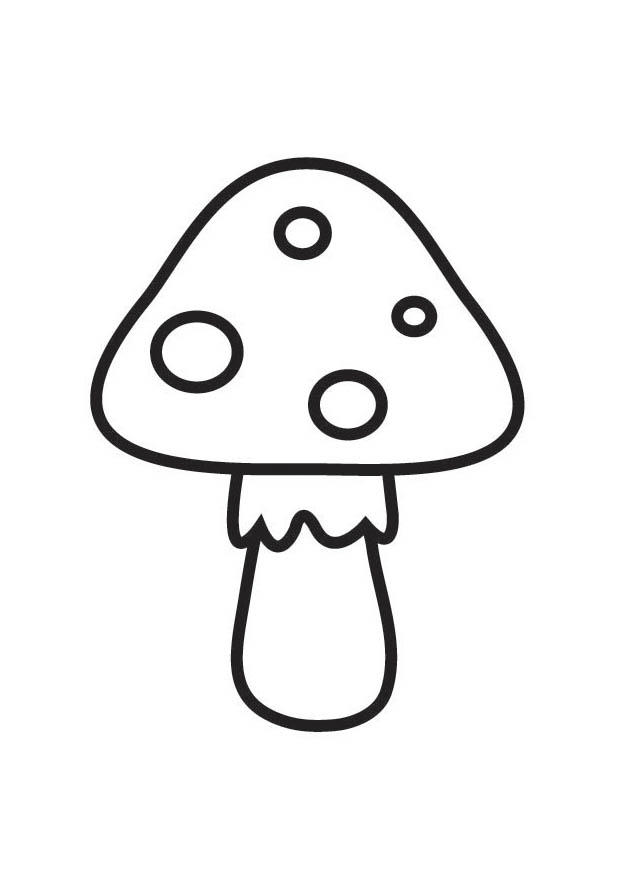 seta con puntos Dibujo para colorear seta con puntos