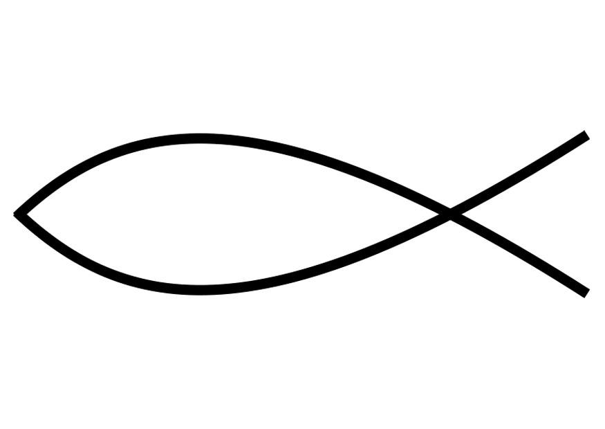 Dibujo para colorear signo de cristo