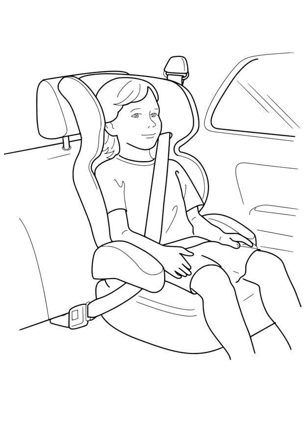 silla de coche Dibujo para colorear silla de coche