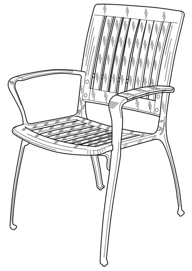 silla de jardAn Dibujo para colorear silla de jardAn