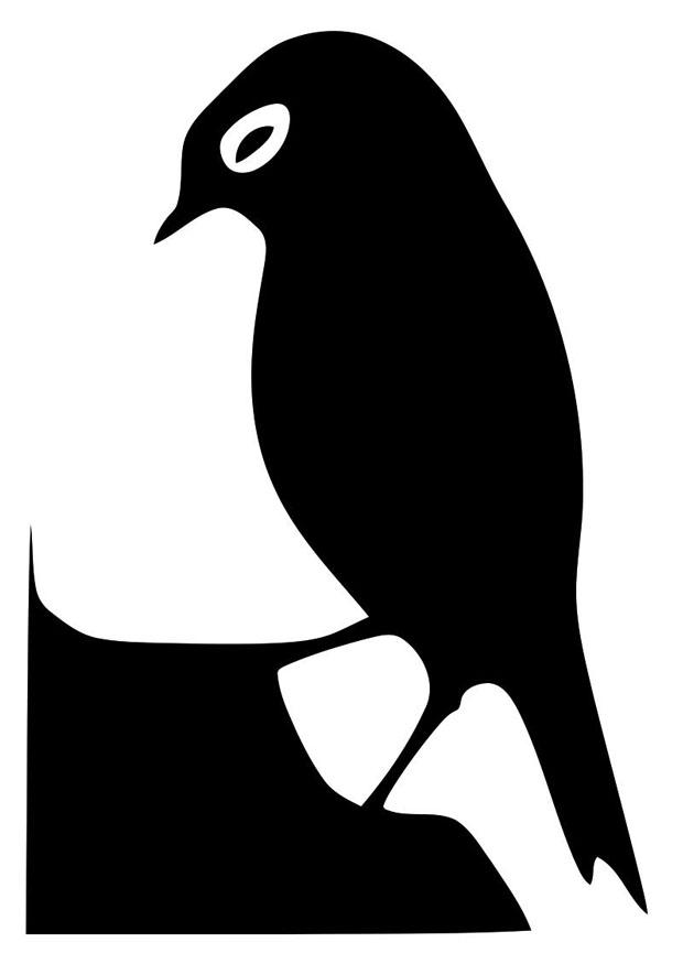 silueta de pA¡jaro Dibujo para colorear silueta de pA¡jaro