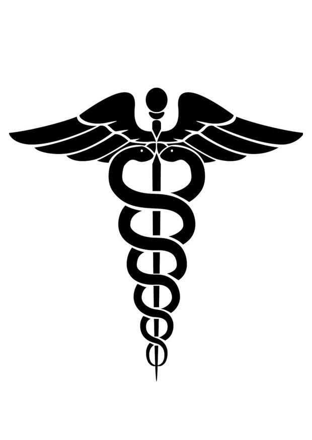 sAmbolo de la medicina Dibujo para colorear sAmbolo de la medicina