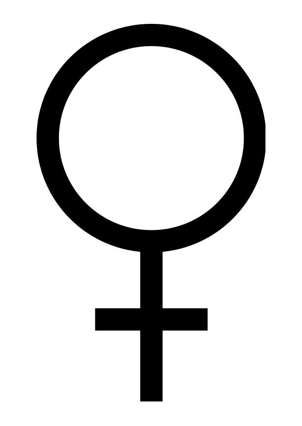 sAmbolo femenino Dibujo para colorear sAmbolo femenino