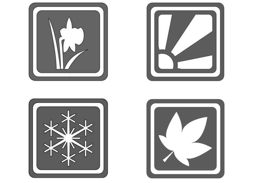 sAmbolos - estaciones Dibujo para colorear sAmbolos - estaciones