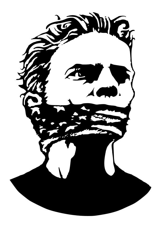 Dibujo para colorear sin libertad de expresiA³n