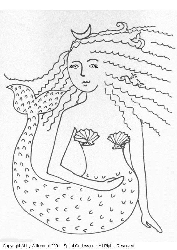 sirena Dibujo para colorear sirena
