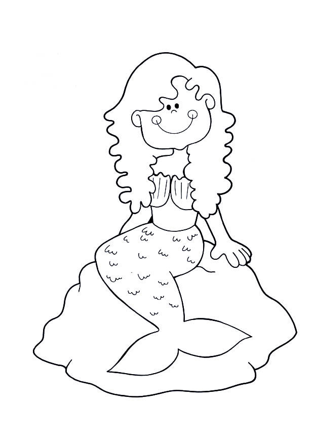 sirena Dibujo para colorear sirena