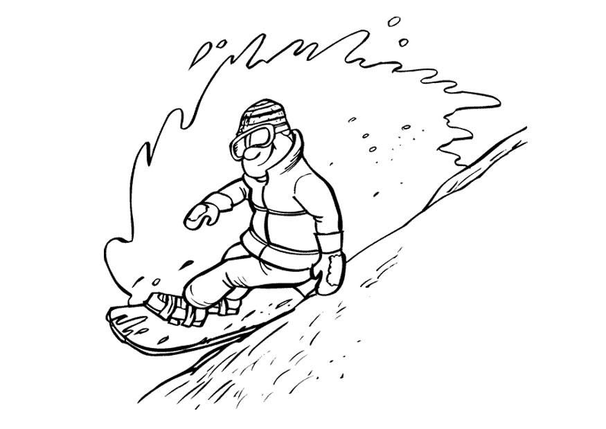 snowboard Dibujo para colorear snowboard