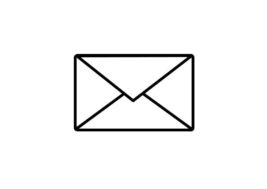 sobre de correo Dibujo para colorear sobre de correo