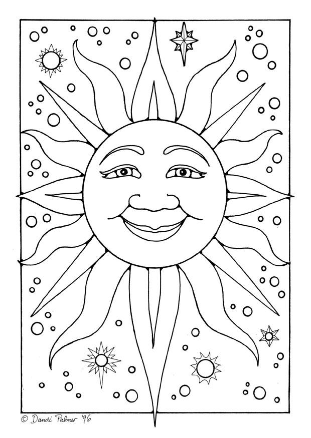 sol Dibujo para colorear sol