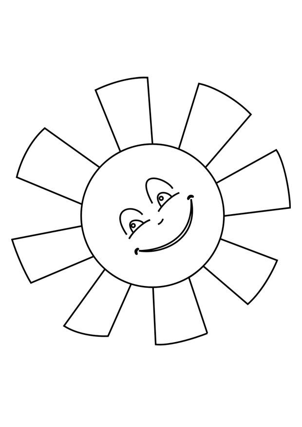 sol Dibujo para colorear sol