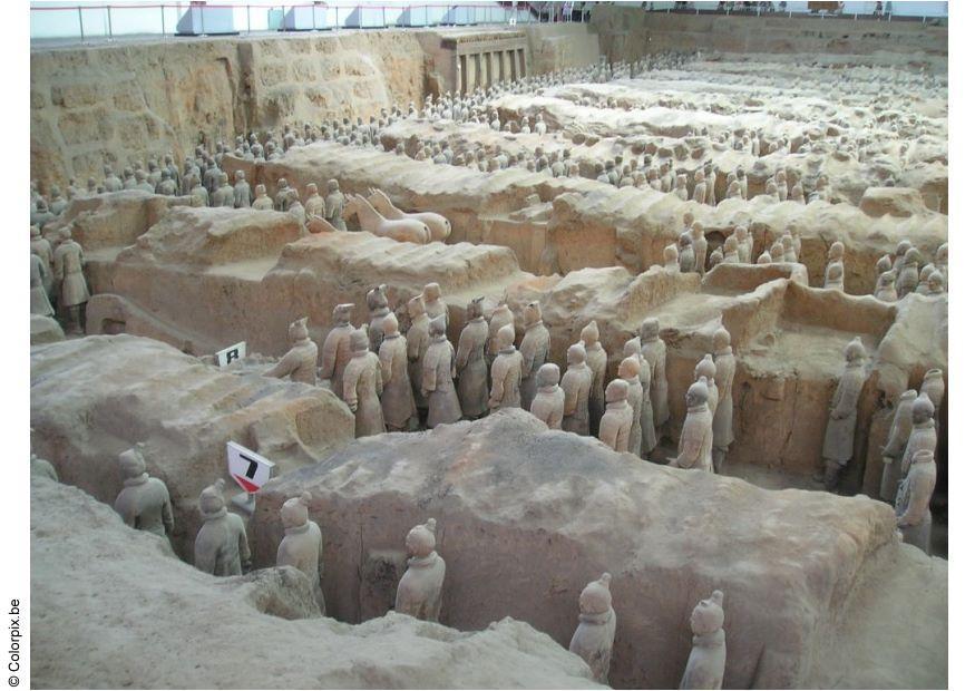 soldados de terracota de xian Foto soldados de terracota de xian