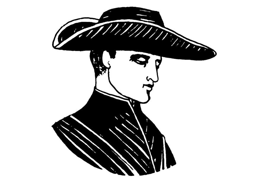 Dibujo para colorear sombrero