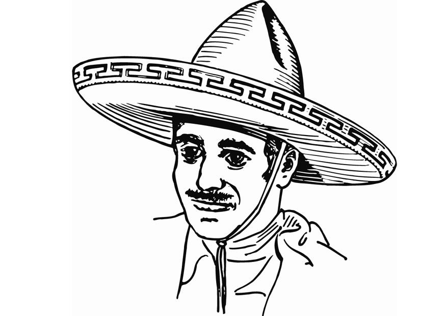 Dibujo para colorear sombrero