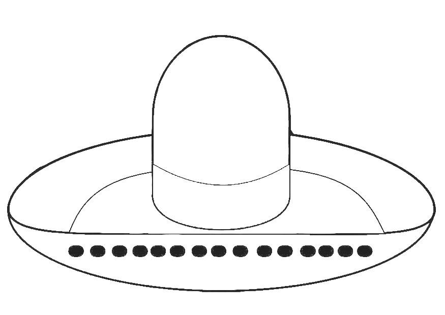 Dibujo para colorear sombrero