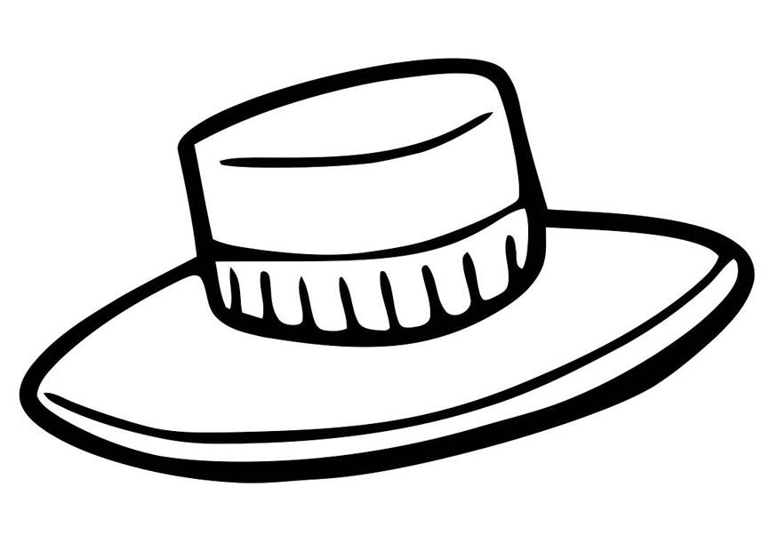 sombrero Dibujo para colorear sombrero