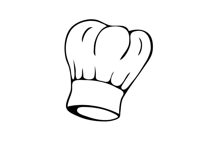 sombrero de cocinero Dibujo para colorear sombrero de cocinero