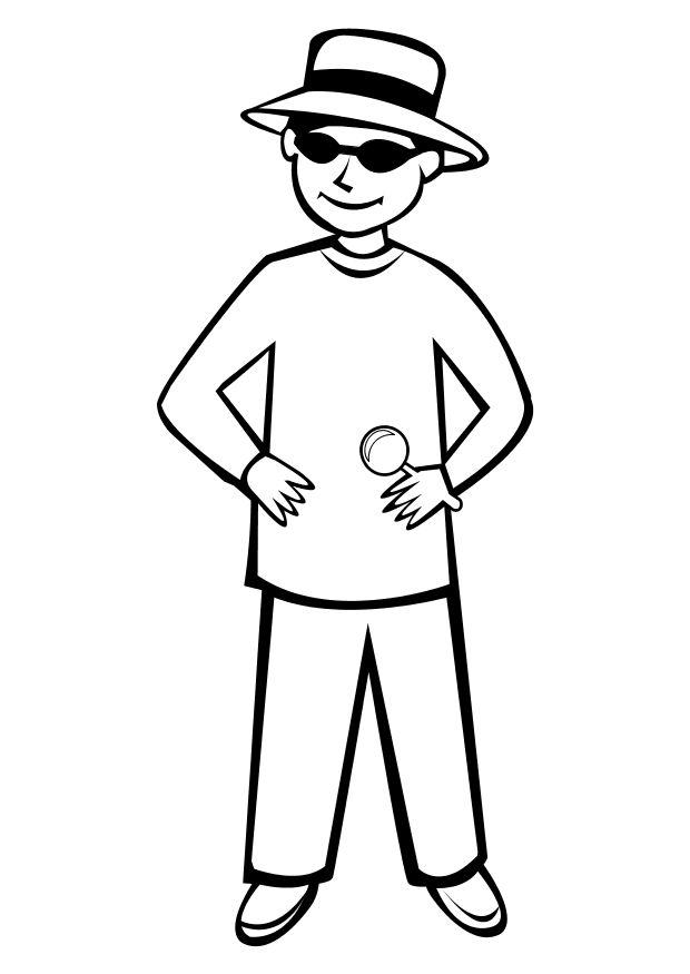 spy kid Dibujo para colorear spy kid