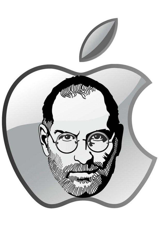 steve jobs - apple Dibujo para colorear steve jobs - apple