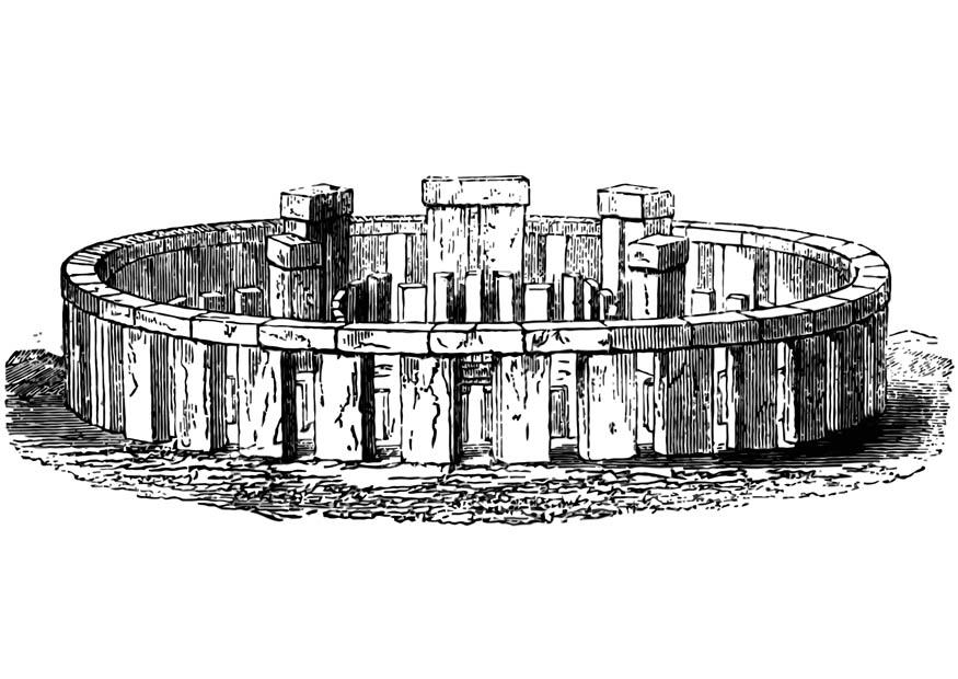 stonehenge rehabilitado Dibujo para colorear stonehenge rehabilitado