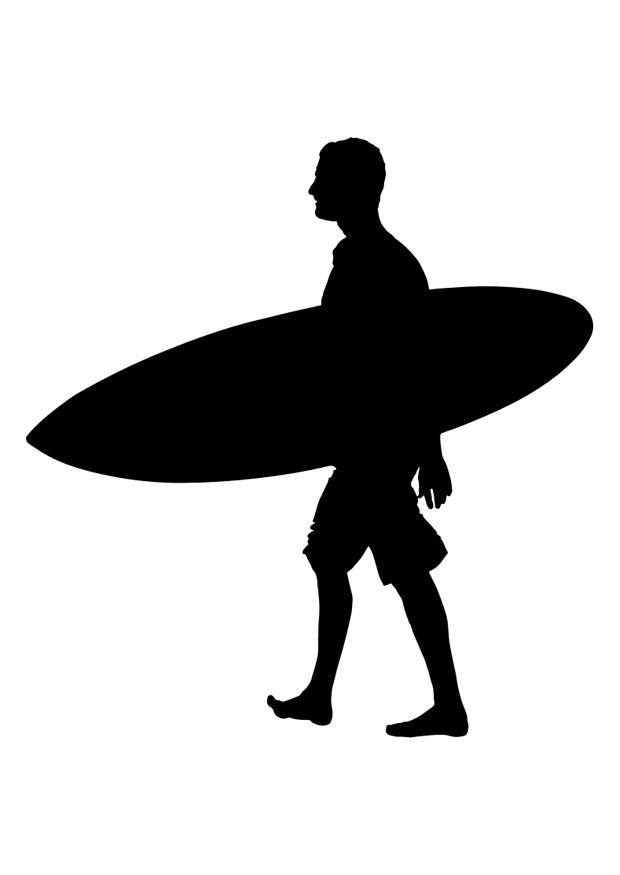 surfero Dibujo para colorear surfero