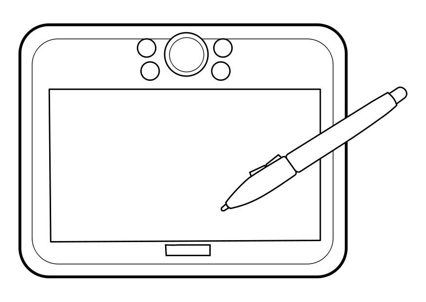 Dibujo para colorear tableta grA¡fica
