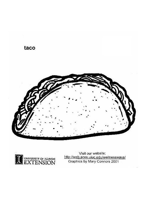 taco Dibujo para colorear taco