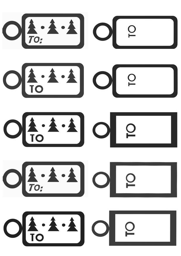 Dibujo para colorear tarjetas para regalos de navidad