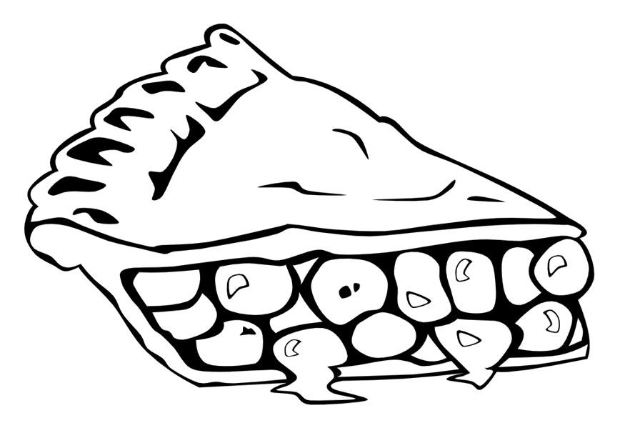 Dibujo para colorear tarta