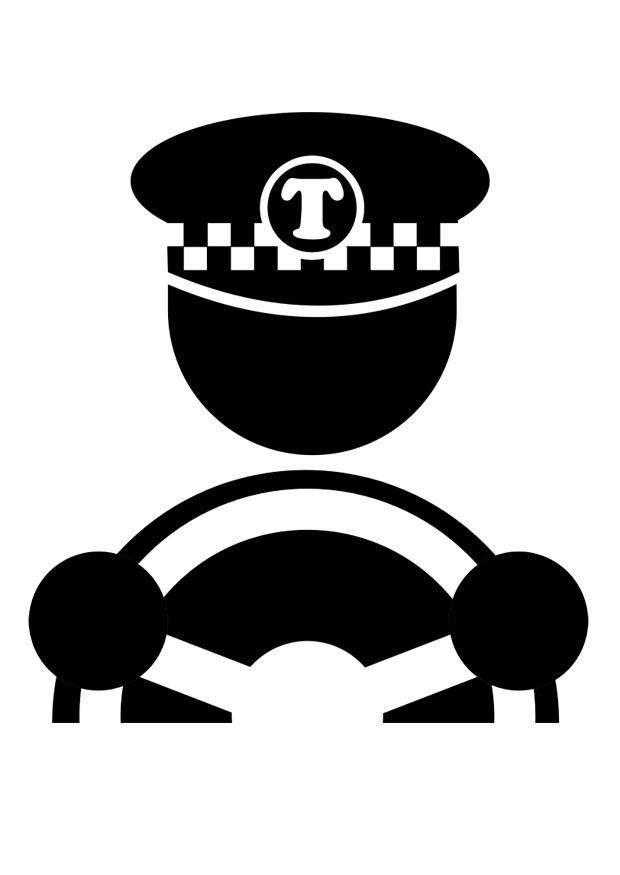 taxista Dibujo para colorear taxista
