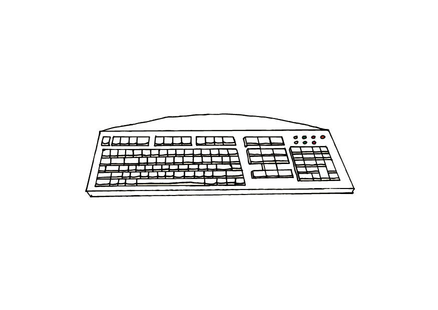 Dibujo para colorear teclado