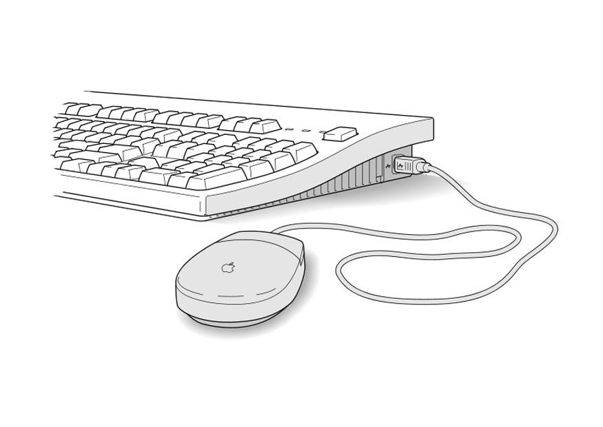 teclado y ratA³n Dibujo para colorear teclado y ratA³n