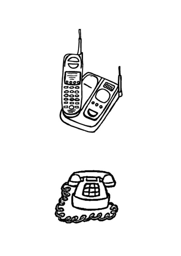 telA©fonos Dibujo para colorear telA©fonos