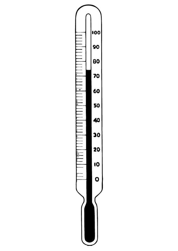 Dibujo para colorear temperatura - termA³metro