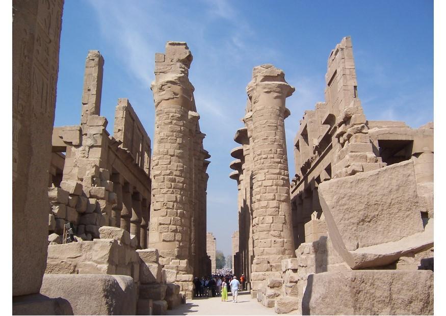 Foto templo de karnak, complejo en luxor, egipto