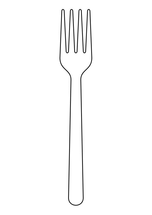 tenedor Dibujo para colorear tenedor