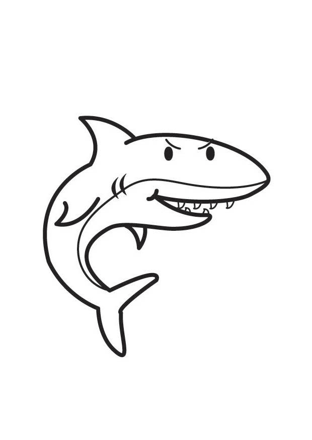 Dibujo para colorear tiburA³n