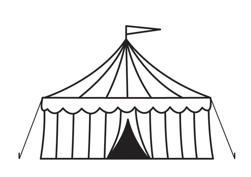 tienda de circo Dibujo para colorear tienda de circo