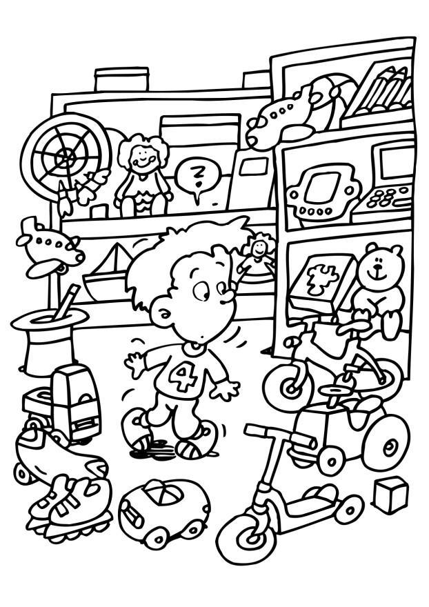 tienda de juguetes Dibujo para colorear tienda de juguetes