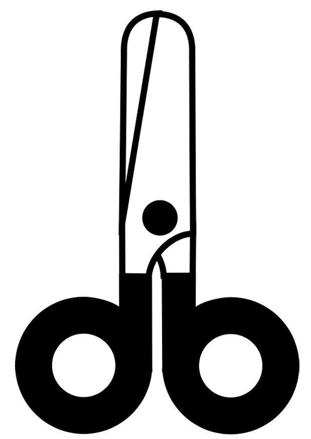 tijeras cerradas Dibujo para colorear tijeras cerradas