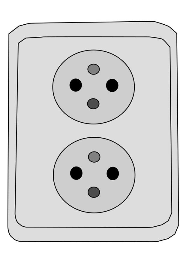toma de corriente Dibujo para colorear toma de corriente