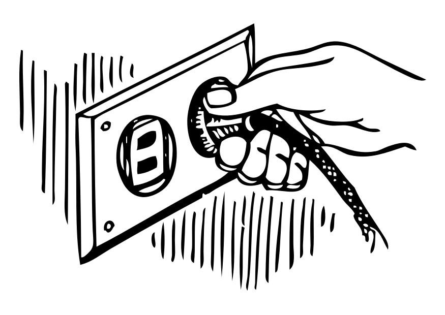 toma de corriente Dibujo para colorear toma de corriente