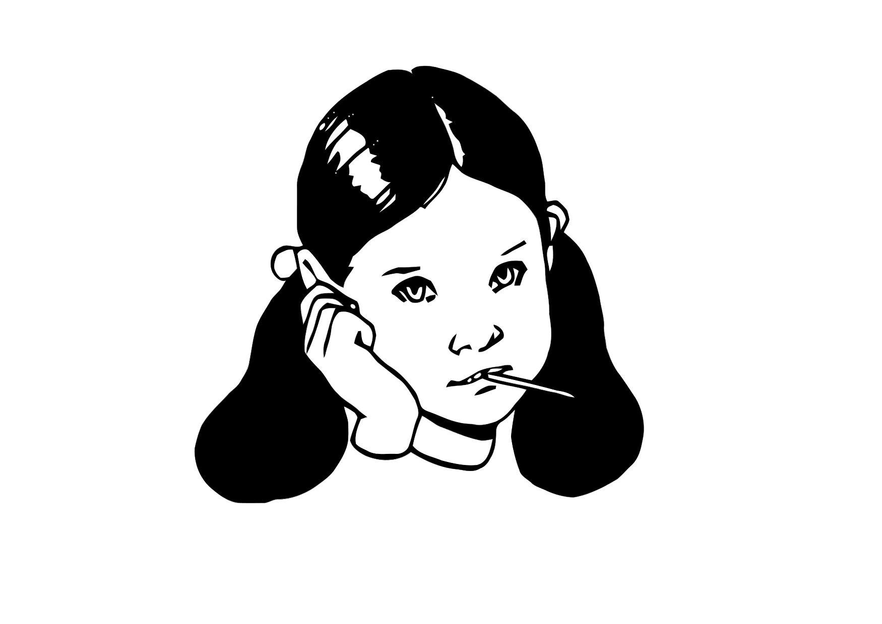 Dibujo para colorear tomar la temperatura